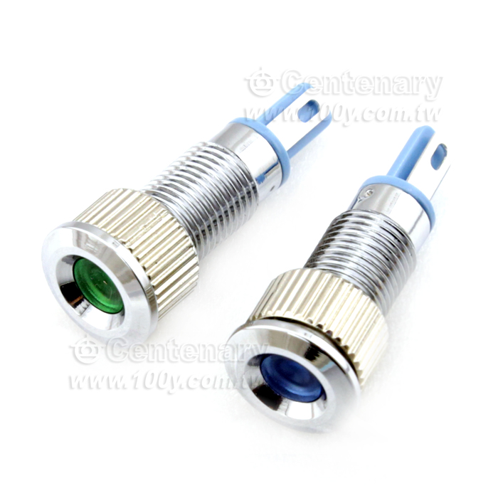 Φ8mm 金屬信號燈 12V 藍色 - 117362 產品圖片