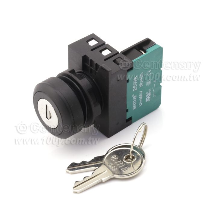 Keylock Switch-2 positions,maintained 90°(two inlets) - 52225 Product Image