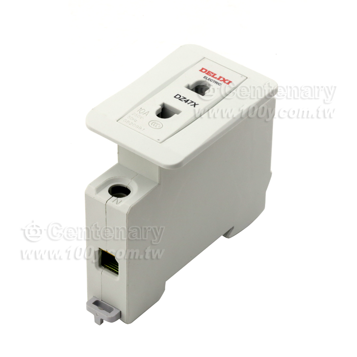 德力西_DZ47X 模數化插座 2孔10A250VAC - 117823 產品圖片