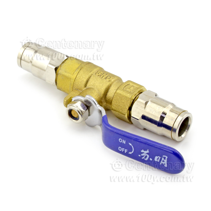快插式球閥開關-9.52mm-黃銅鍍鎳 - 117806 產品圖片