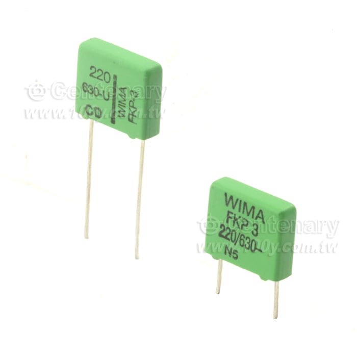 220pF/630V 0.00022uF/0.22nF  10%(角距7.5mm) 無鉛 - 65635 產品圖片