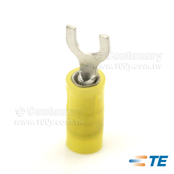 Yellow 6 Stud Spade Terminal Connector Crimp 24-26 AWG - 118162 Product Image