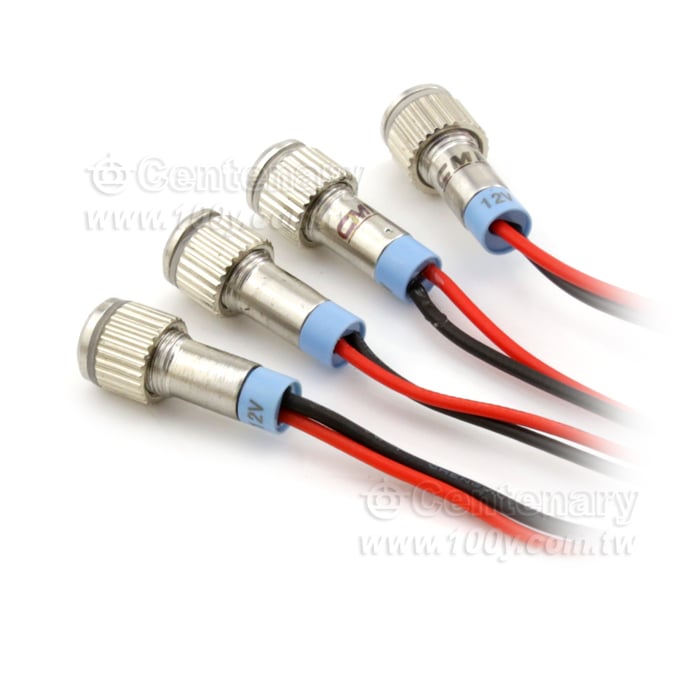 Φ6mm 金屬信號燈  12VDC 藍色 - 118167 產品圖片