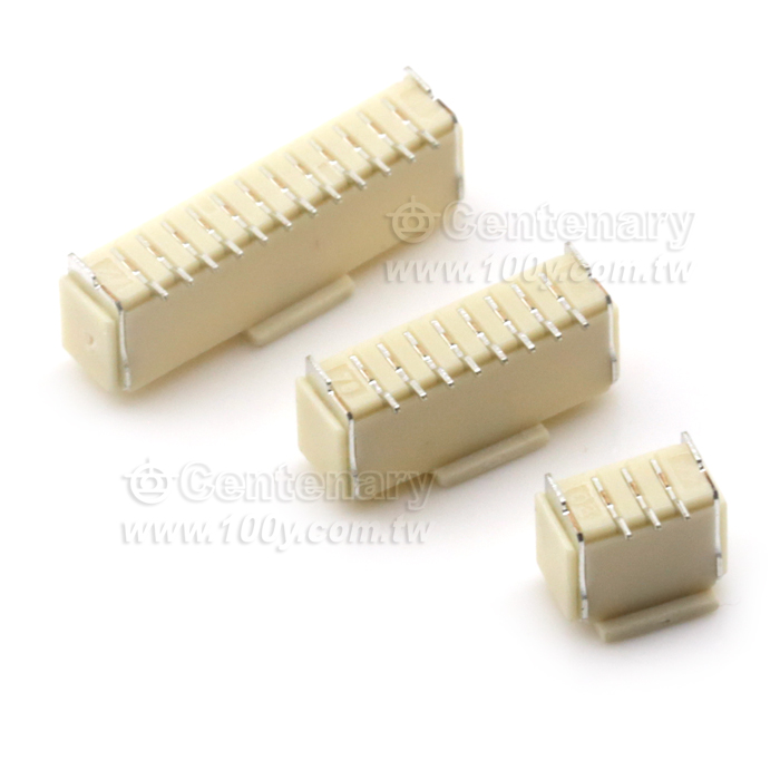 SH-1.0mm-10P  立貼公座 SMD 90°彎針 - 43883 產品圖片