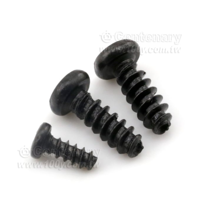 黑鋅十字圓頭平尾自攻螺絲  M3*8mm - 7312 產品圖片