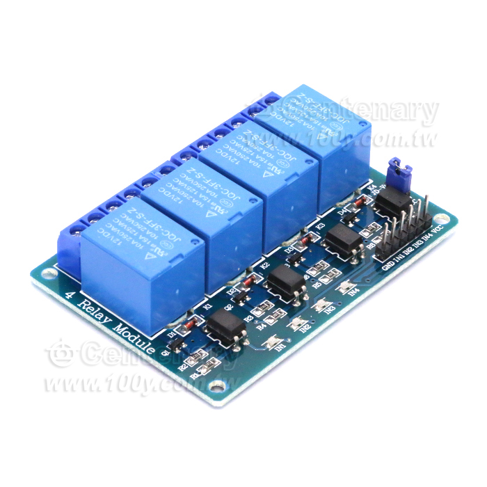 4路低平觸發繼電器模塊 帶光耦DC12V - 119309 產品圖片