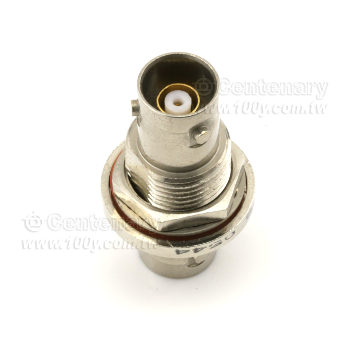 Trompeter Twinaxial/ Triaxial Bulkhead Jack TRB Jack to Jack 3-Lug Female to Female Non-insulated Feedthru Hermetically Sealed - 119423 Product Image