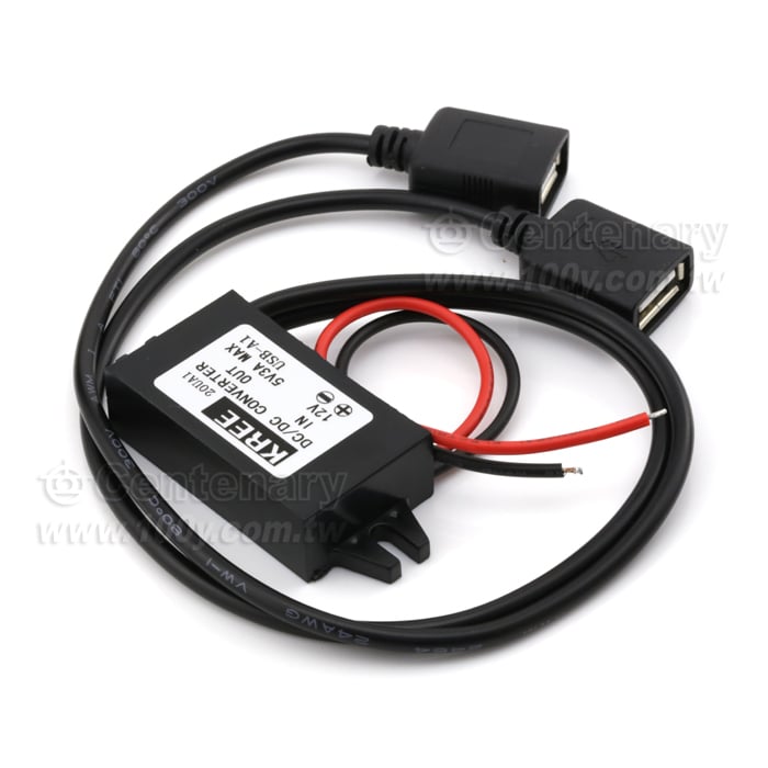DC-DC降壓模塊 DC12V轉5V/3A   雙線輸出 雙USB母頭 - 119291 產品圖片
