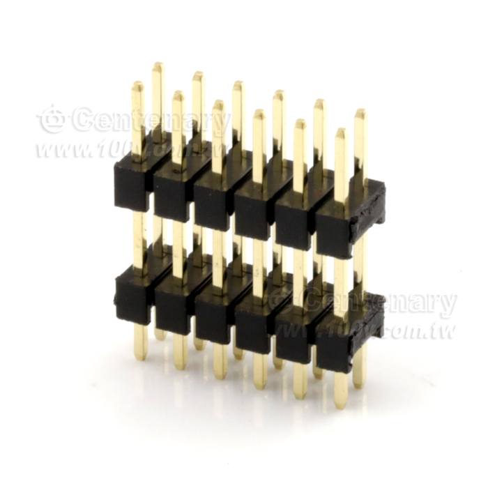 P:2.54mm Double Row Straight  Pin Header - 120159 Product Image
