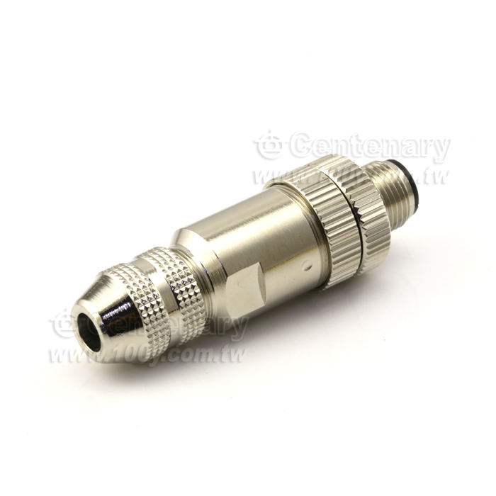 M12 Connector 180 Degree, Male, Shieldable, Screw Termination, Sold Termination on 12 POL - 122065 Product Image