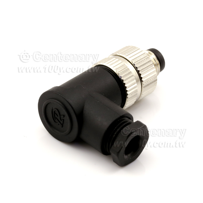 4P Male M8 Angled Sensor Waterproof Connector - 121959 Product Image