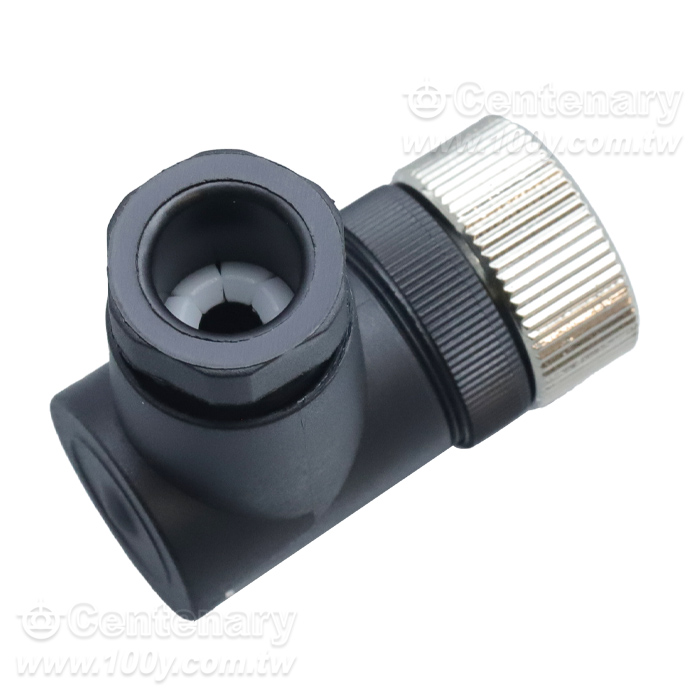 M12 Connector 90 Degree, Male, Femetal Locking System, Screw Termination, Sold Termination on 12 POL - 122083 Product Image