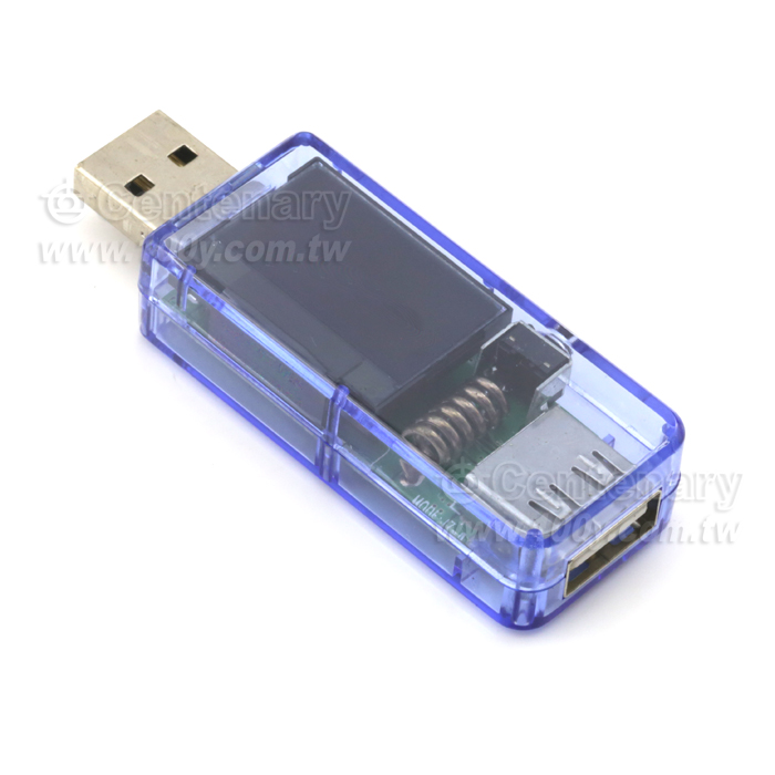 USB 電流電壓容量功率檢測儀 透明蓝 D+D- - 123717 產品圖片