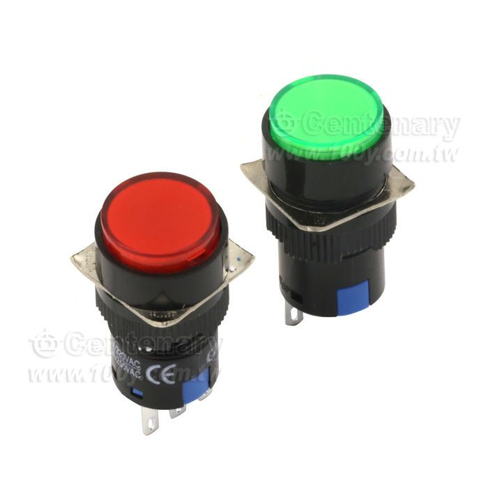 自復位圓形平鈕按鈕開關 銀觸點 5A/250V - 123824 產品圖片