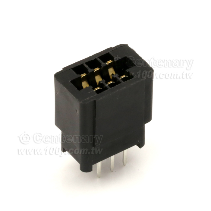 NDK野口 金手指PCB插槽母座-無耳 鍍半金1U   2*3P - 123786 產品圖片