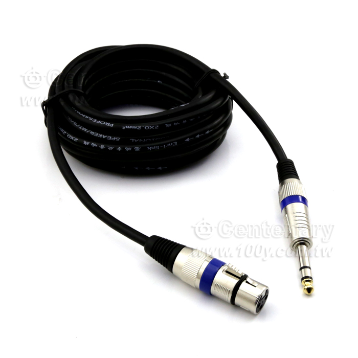 6.5 turn kanon 6.35 turn cannon three core TRS balanced audio line - 123668 Product Image