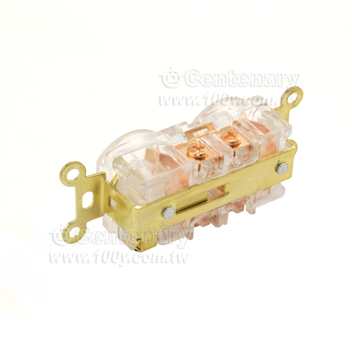 KING-SNAKE_插座 20A/125V 透明色 (材質: 黃銅鍍紫銅) - 124646 產品圖片