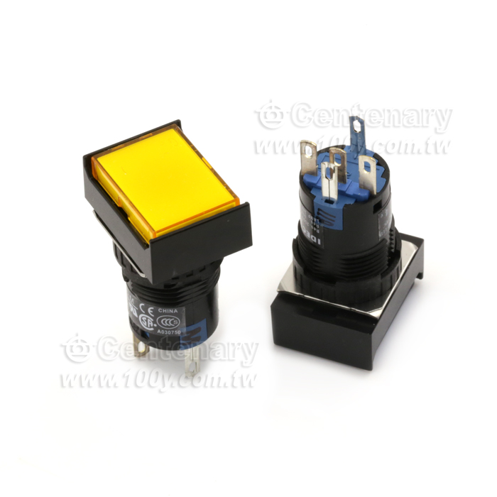 φ16 長方形LED照明復歸按鈕開關 白色 - 122979 產品圖片