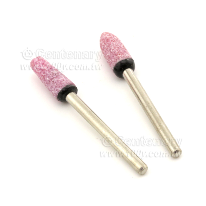 紅剛玉砂輪磨頭-6mm圓錐 - 126403 產品圖片
