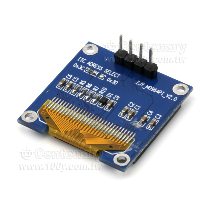 0.96寸  128*64 OLED液晶屏模塊 白色 3.3V - 127724 產品圖片