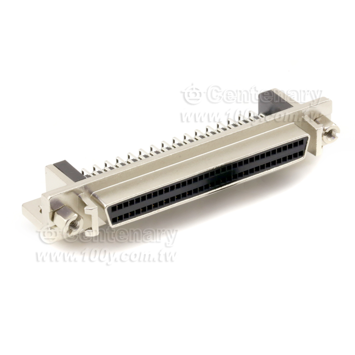 HD-SCSI  孔式母座 68P 90度腳 - 113946 產品圖片
