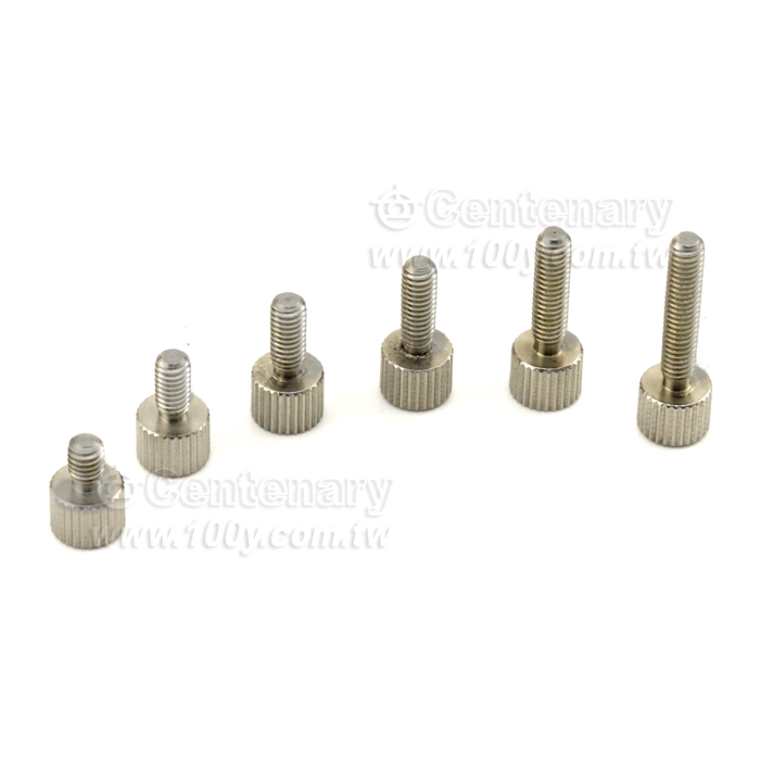 304圓形單頭滾花手擰螺絲M2.5*6MM - 138055 產品圖片