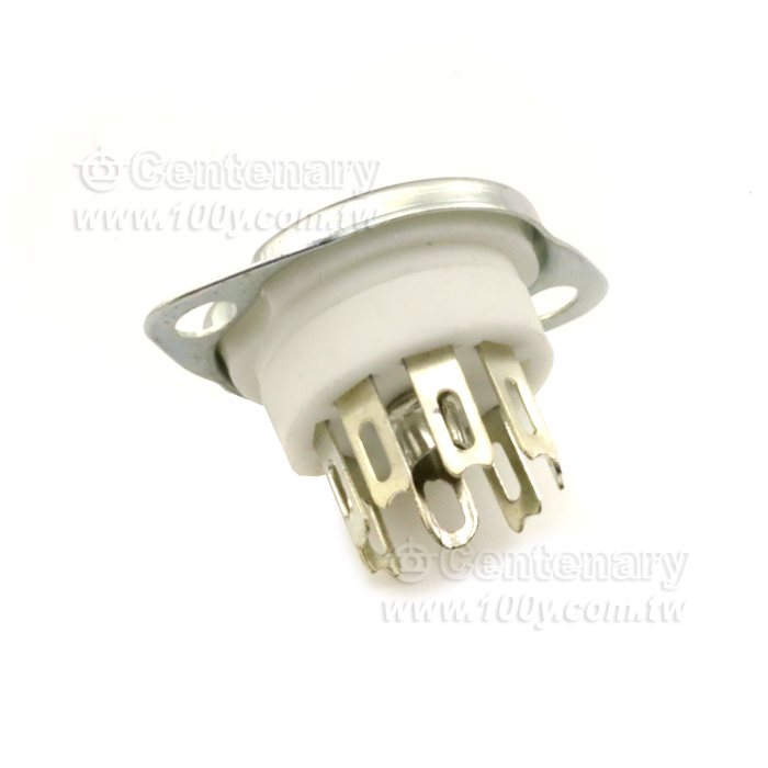 陶瓷小七腳電子管座 鍍錫（銀色） For: 6J1 6J2 6Z4 EAA91 6X4用 - 126257 產品圖片