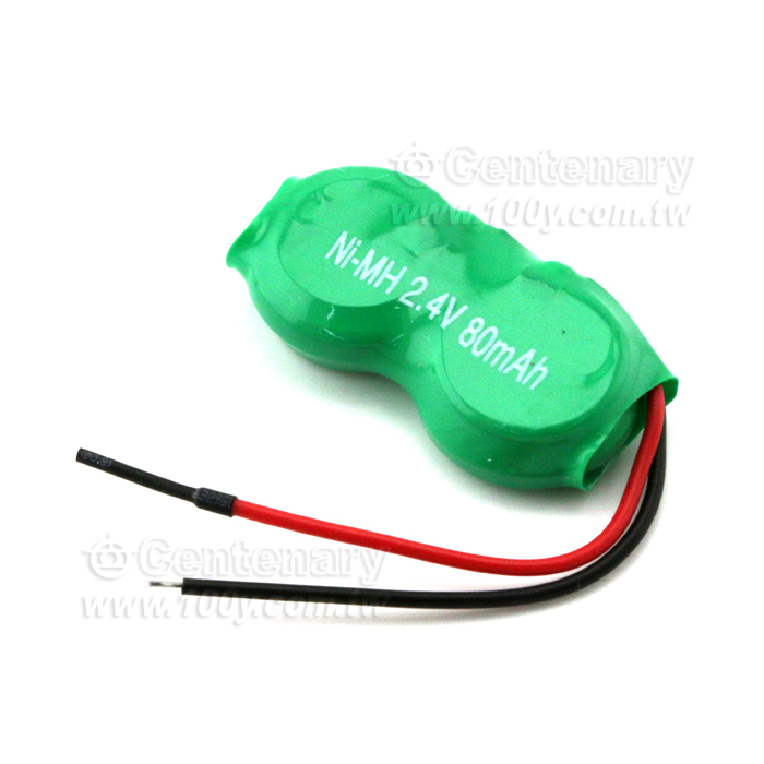 鎳氫扣式充電電池 2.4V/80mAh 帶線 - 126904 產品圖片