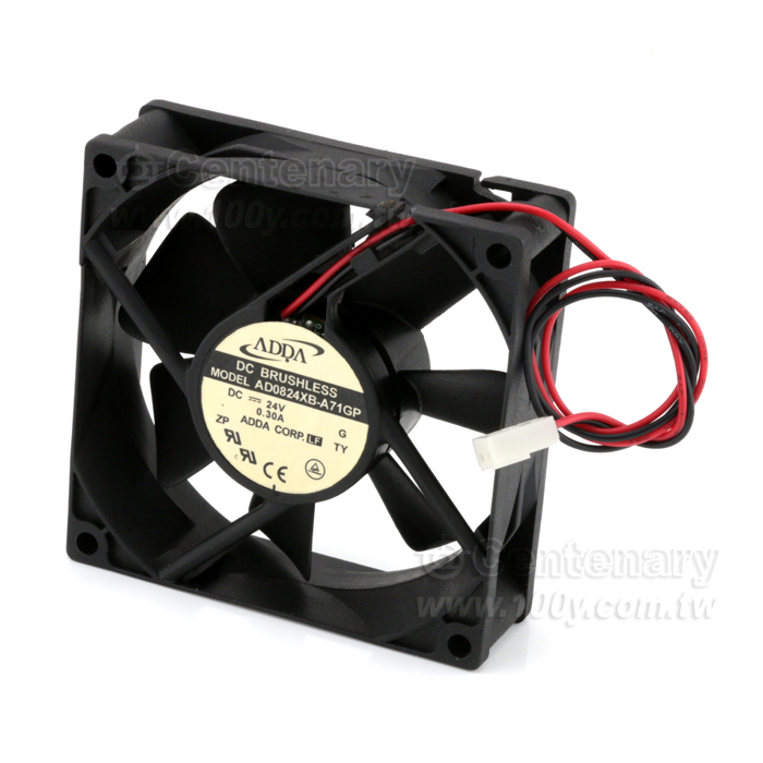 ADDA DC24V 0.3A 80*80*25mm 2線 軸流風扇 - 126825 產品圖片