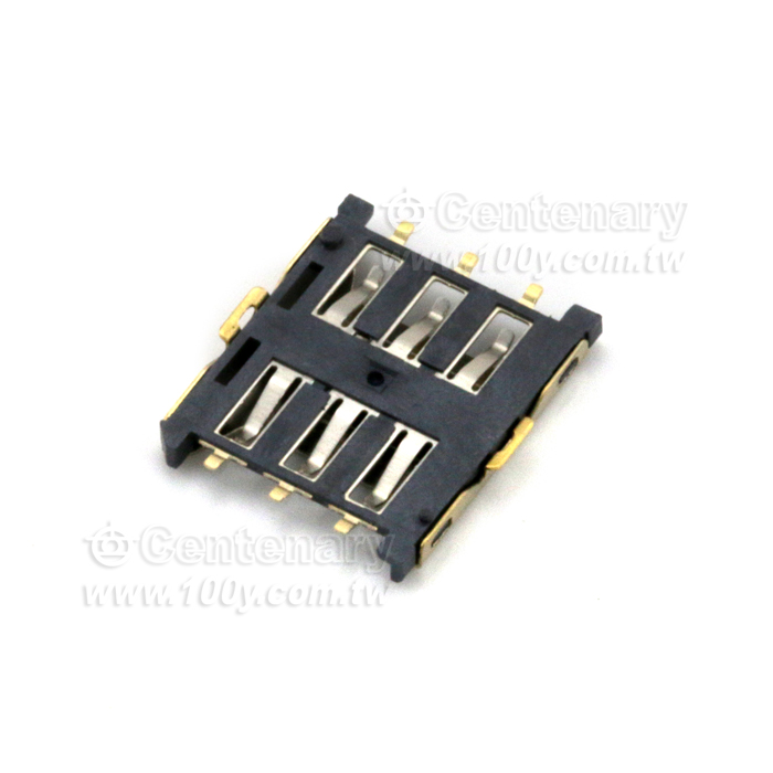 插拔式 Nano-SIM卡座6P 微卡卡座 手機卡槽 抽拉式  鍍金 - 126289 產品圖片