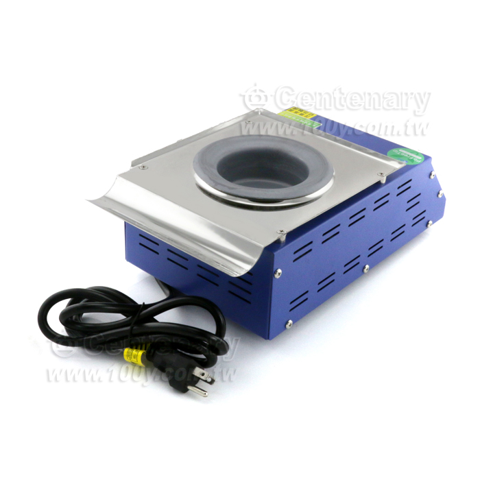 高溫無鉛數顯 圓形小錫爐 400W 錫爐尺寸： ψ80*40mm - 15704 產品圖片