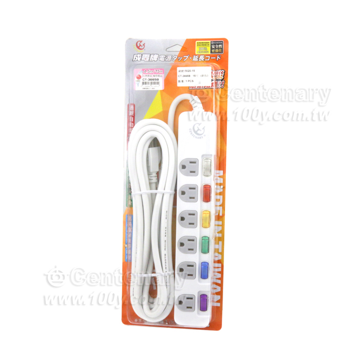 3P*6 AC Power Strip - 129392 Product Image