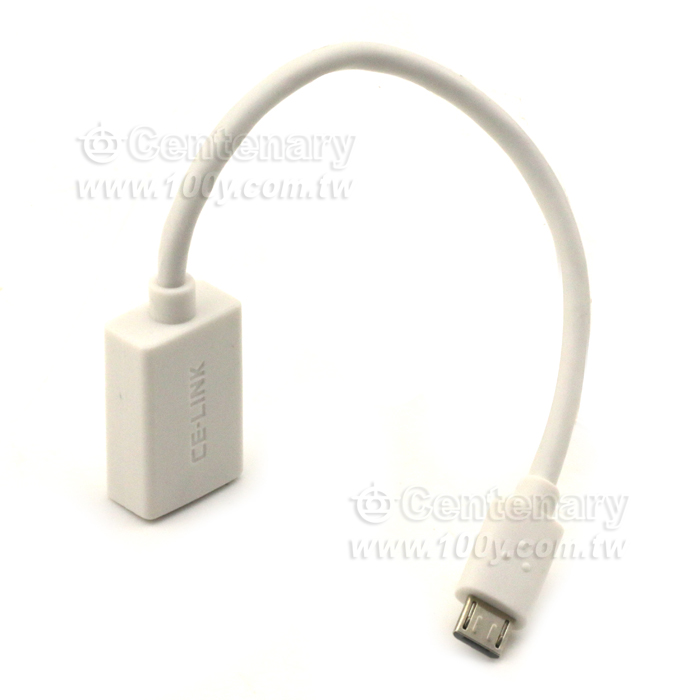 OTG連接線  手機 micro USB轉接  線長10CM 全長14CM 白色 - 129660 產品圖片