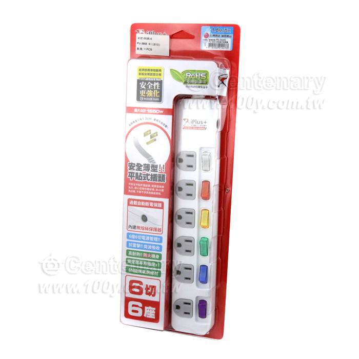 3P*6 AC Power Strip - 129442 Product Image