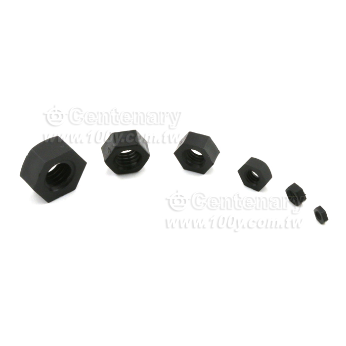 尼龍六角螺帽 M6 黑色【ROHS】 - 130446 產品圖片