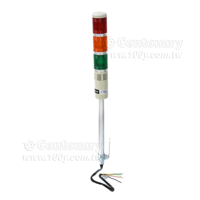 φ50 桿式三層蜂鳴警示燈 LED24V - 132521 產品圖片