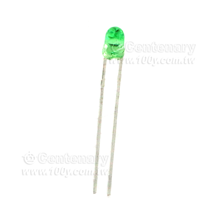 3mm LED 綠色 565nm/2.2V - 128510 產品圖片