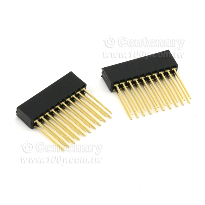 2*10排針母座 黑體8.4mm P:2.54mm 針長14.5mm - 27520 產品圖片