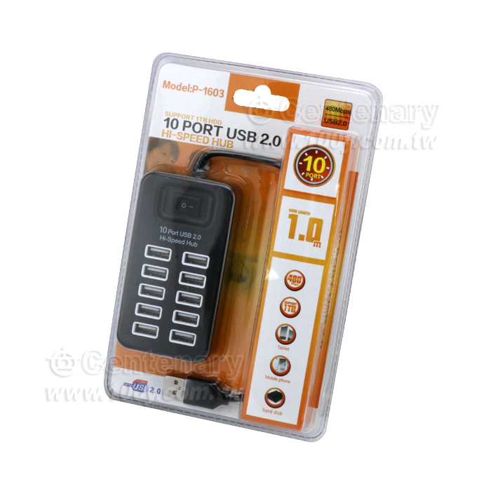 10 Port USB 2.0 HUB 集線器 - 133551 產品圖片