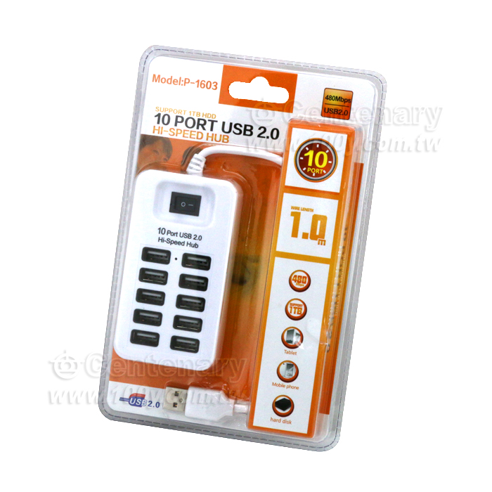 10 Port USB 2.0 HUB 集線器 - 133552 產品圖片