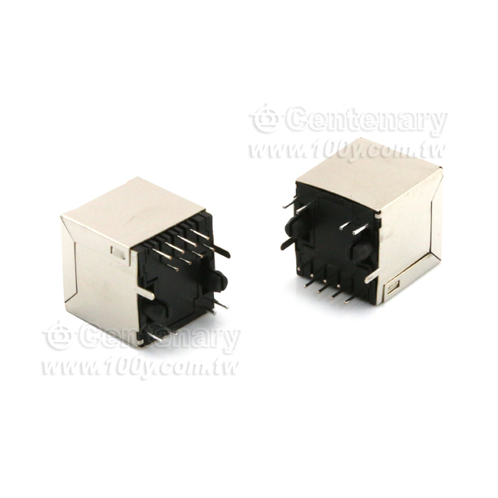 RJ45 8P8C 1Port  180° (左綠/右黃) - 135323 產品圖片