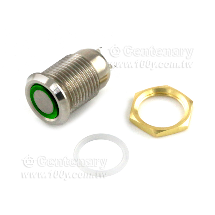 Φ12mm不鏽鋼按鈕開關 LED:藍色 - 134348 產品圖片