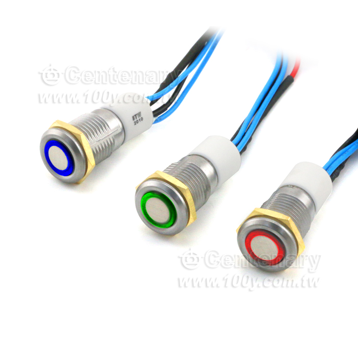 Φ12mm不銹鋼 LED: 綠色 - 134358 產品圖片