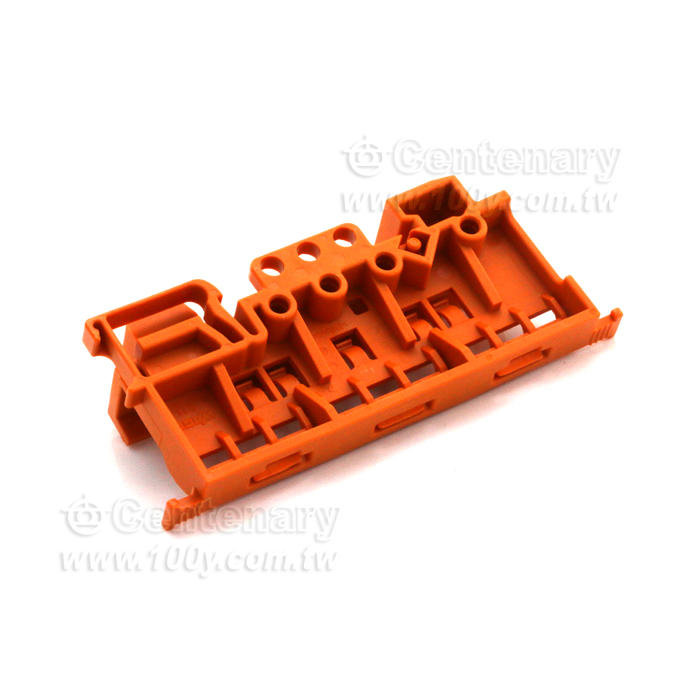 Mounting Carrier; 221 Series-4mm2 (For DIN-35 Rail Mounting/ Screw Mounting; Orange - 134837 Product Image