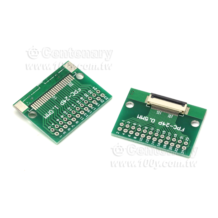 FPC單面轉接板 0.5轉2.54 已焊接好0.5間距座 - 136086 產品圖片