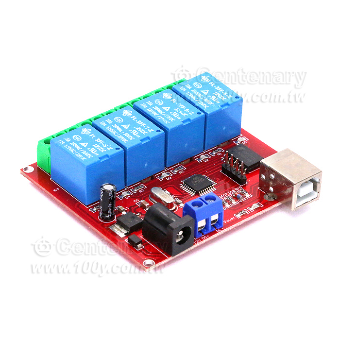 12V免驅 USB/PC控制開關 4路繼電器模塊	 - 136170 產品圖片