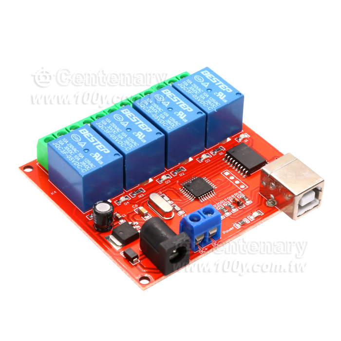 5V免驅 USB/PC控制開關 4路繼電器模塊	 - 136168 產品圖片