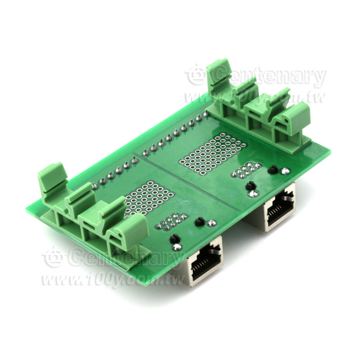 RJ45 雙口轉端子轉接板+支架 90度 - 108429 產品圖片