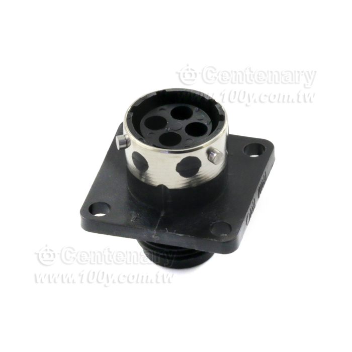 Standard Circular Connector 4P Socket Receptacle Wall Mount Size 10 - 100251 Product Image
