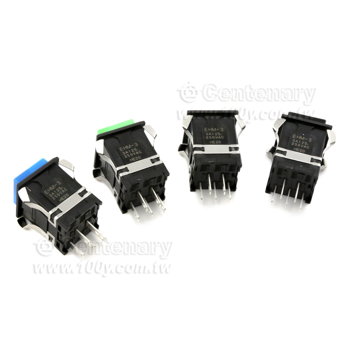 回復型開關/正方形/綠色開關 SPDT - 102604 產品圖片